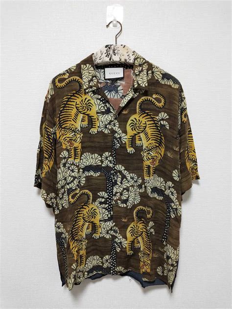 gucci tiger button up|gucci tiger official site.